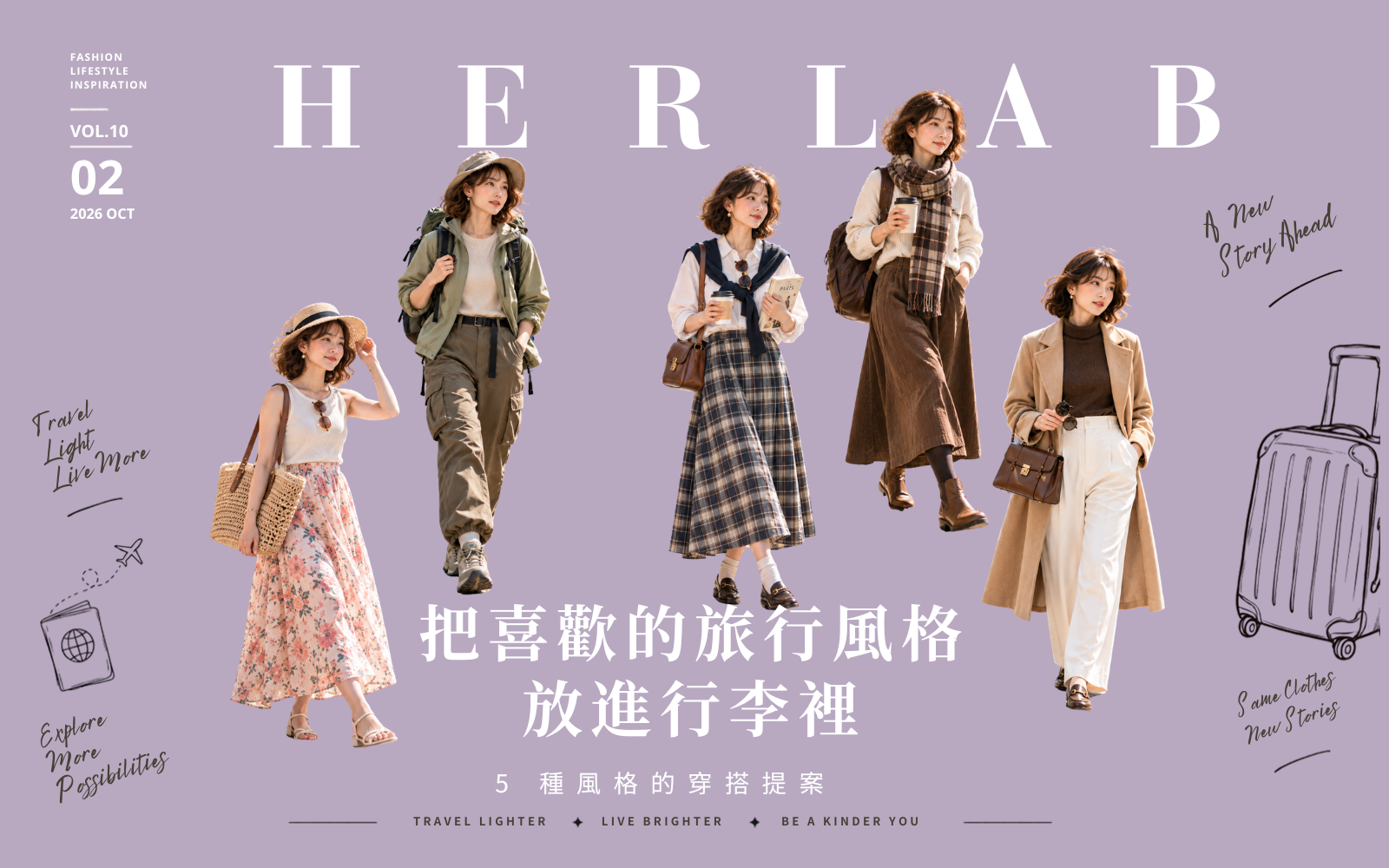 把喜歡的旅行風格,放進行李裡